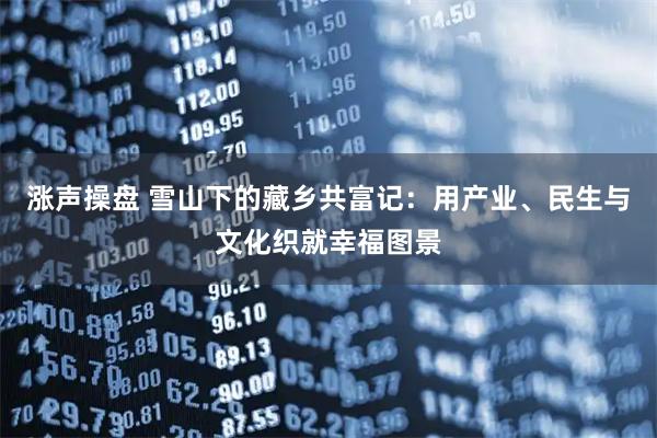 涨声操盘 雪山下的藏乡共富记：用产业、民生与文化织就幸福图景