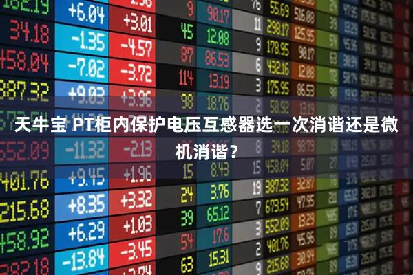 天牛宝 PT柜内保护电压互感器选一次消谐还是微机消谐？